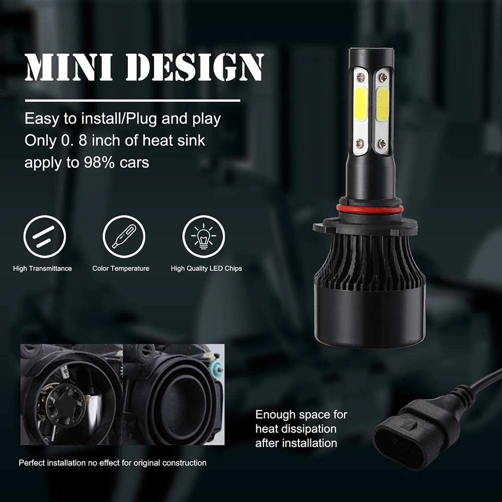 1 пара Multi по бокам H7 H8/9/11 лет 9005/HB3 9006/HB4 H4/HB2 100W 10000LM светодиодный головной светильник лампы для фар преобразования туман светильник