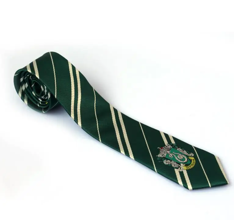 Дропшиппинг, галстук Харри, галстуки Гриффиндор/Слизерин/хаффлпуф/Рейвенкло, галстуки, галстуки, маскарадные костюмы - Цвет: Зеленый