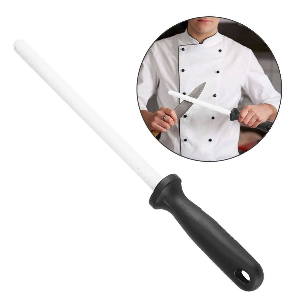 8 inch Ceramic Knife Sharpener Rod with Good Grips ABS Handle Professional Zirconia Sharpening (1)