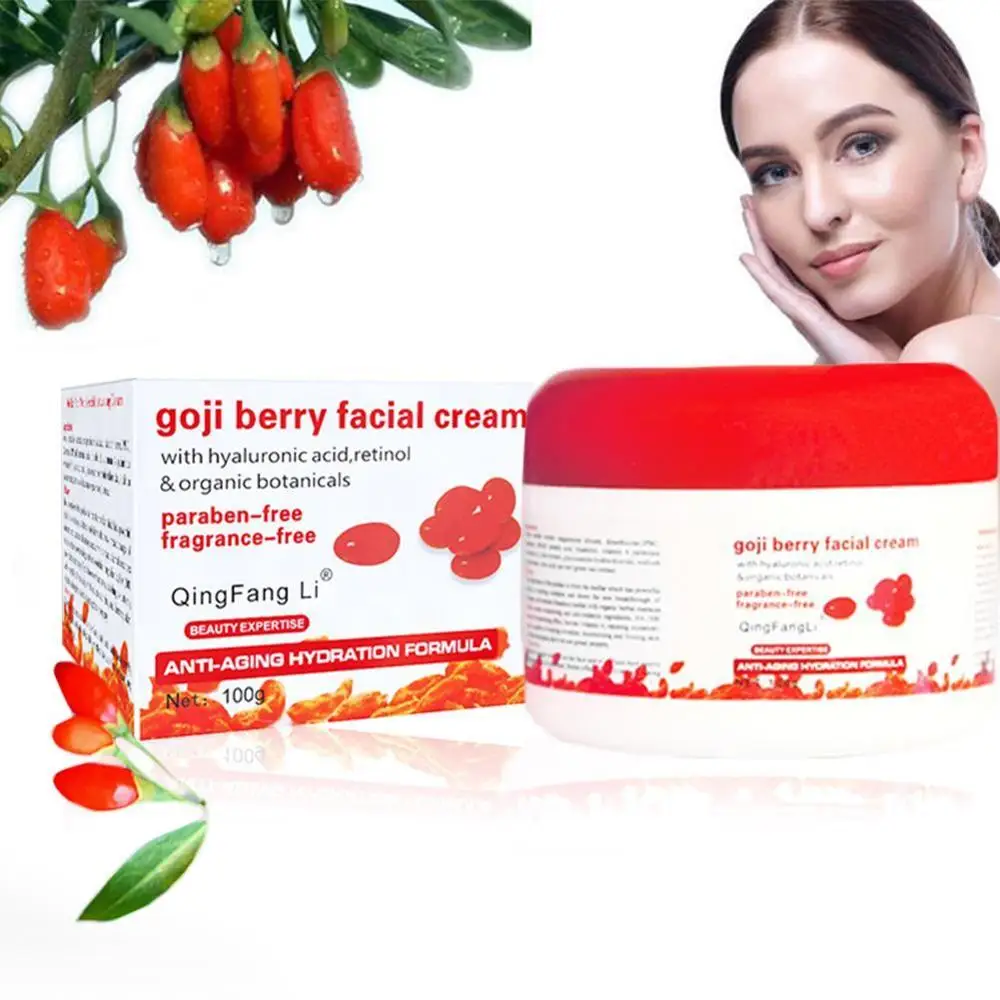 

NEW Hyaluronic Acid Goji Face Cream Chinese Wolfberry Medlar Multi-effect Anti-wrinkle Cream Inhibit the Activity of Tyrosinase