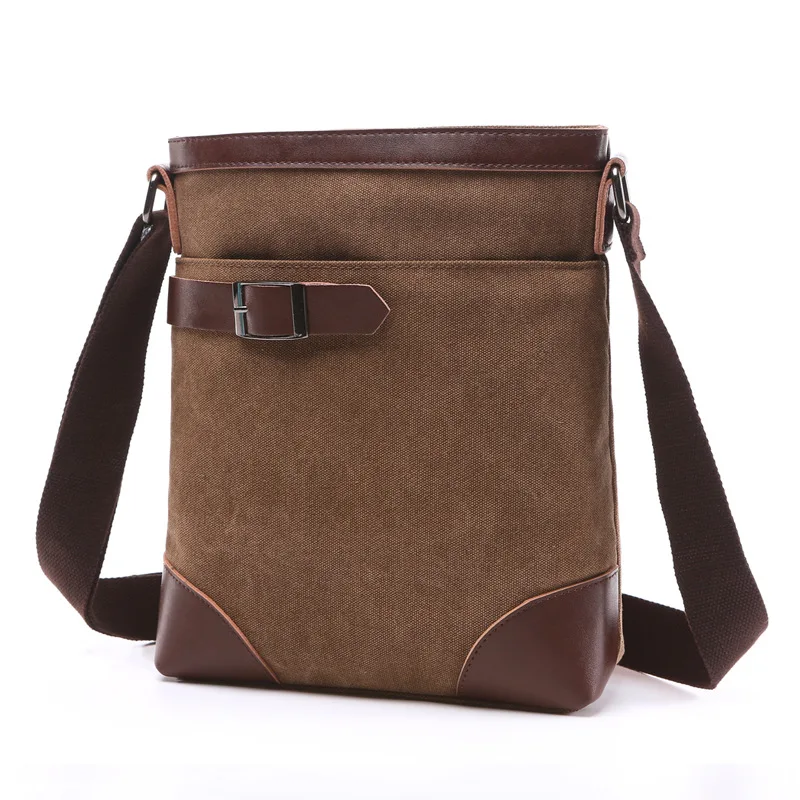 

Low Price Supply-Style Crossbody Bag Versatile Casual Street Cross Square Solid Color Canvas Single Package