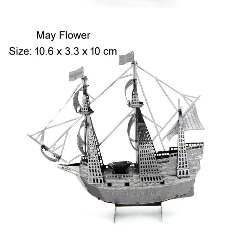 QUINEE OX металлическая Сборная модель DIY 3D головоломка черный жемчуг паром Mayflower Titanic