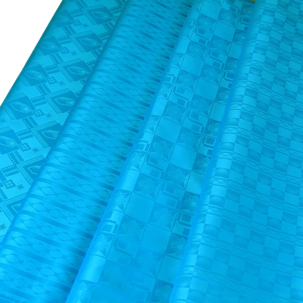 Базен Riche похож на Getzner новейший небесно-голубой Африканский морская парча ткань Базен Riche ткань Базен Brode кружева 5 м/шт - Цвет: water blue