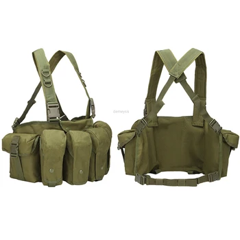 

Military Tactical Vest Airsoft Paintball Wargame Molle Vest Armor for AK 47 Magazine Pouch Hunting CS Equipment