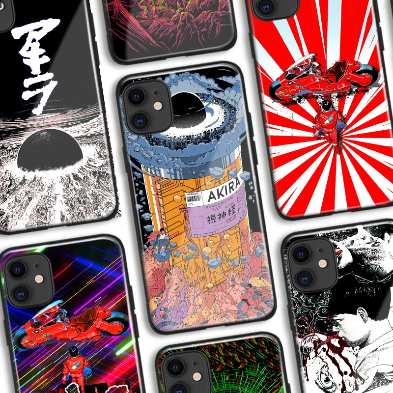 Akira Anime Aesthetic Manga Glass Soft Silicone Phone Case For Iphone Se 6s 7 8 Plus X Xr Xs 11 12 13 Mini Pro Max Cover Shell Phone Case Covers Aliexpress