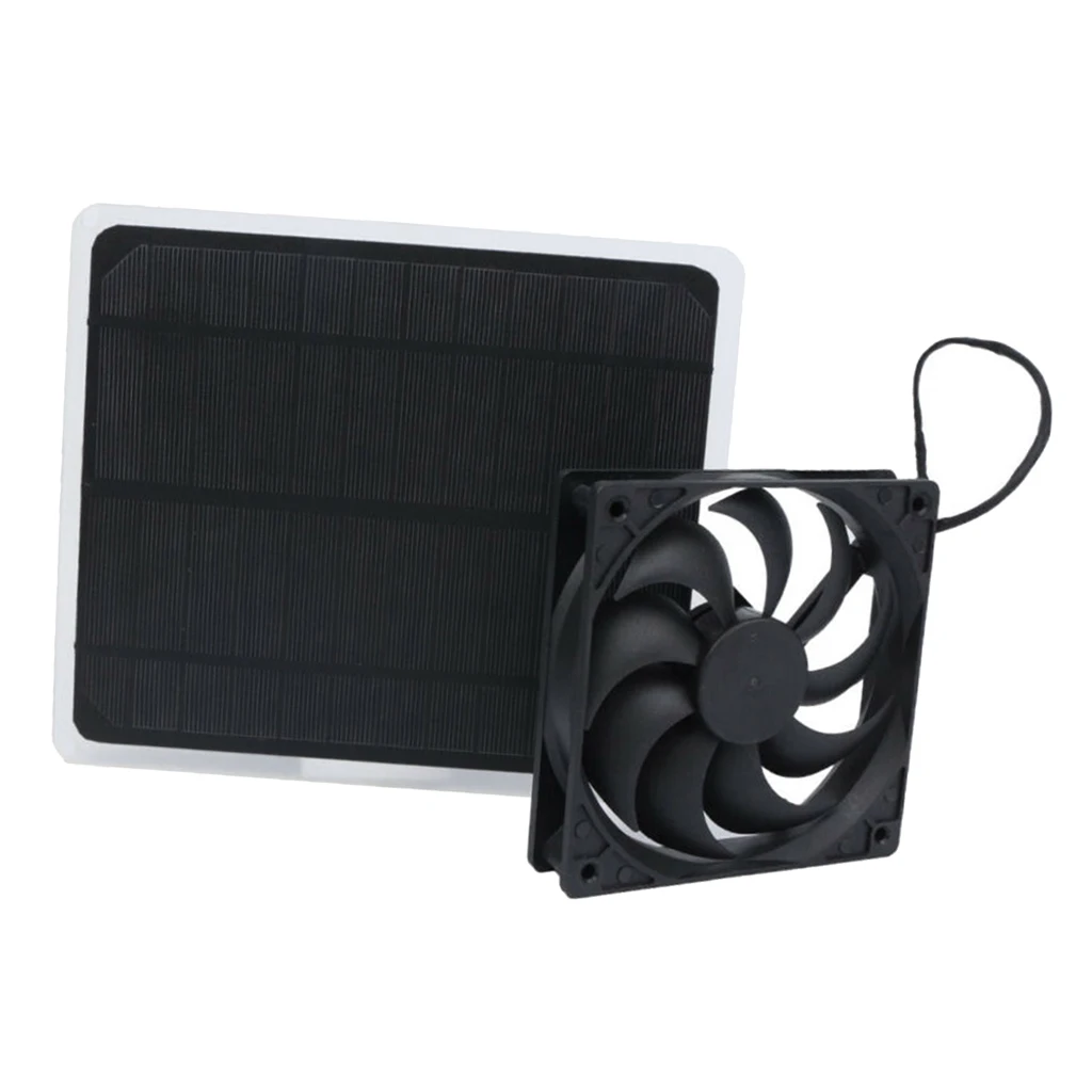 20W Solar Panel Powered Exhaust Fan Ventilator for Dog Chicken House Outdoor