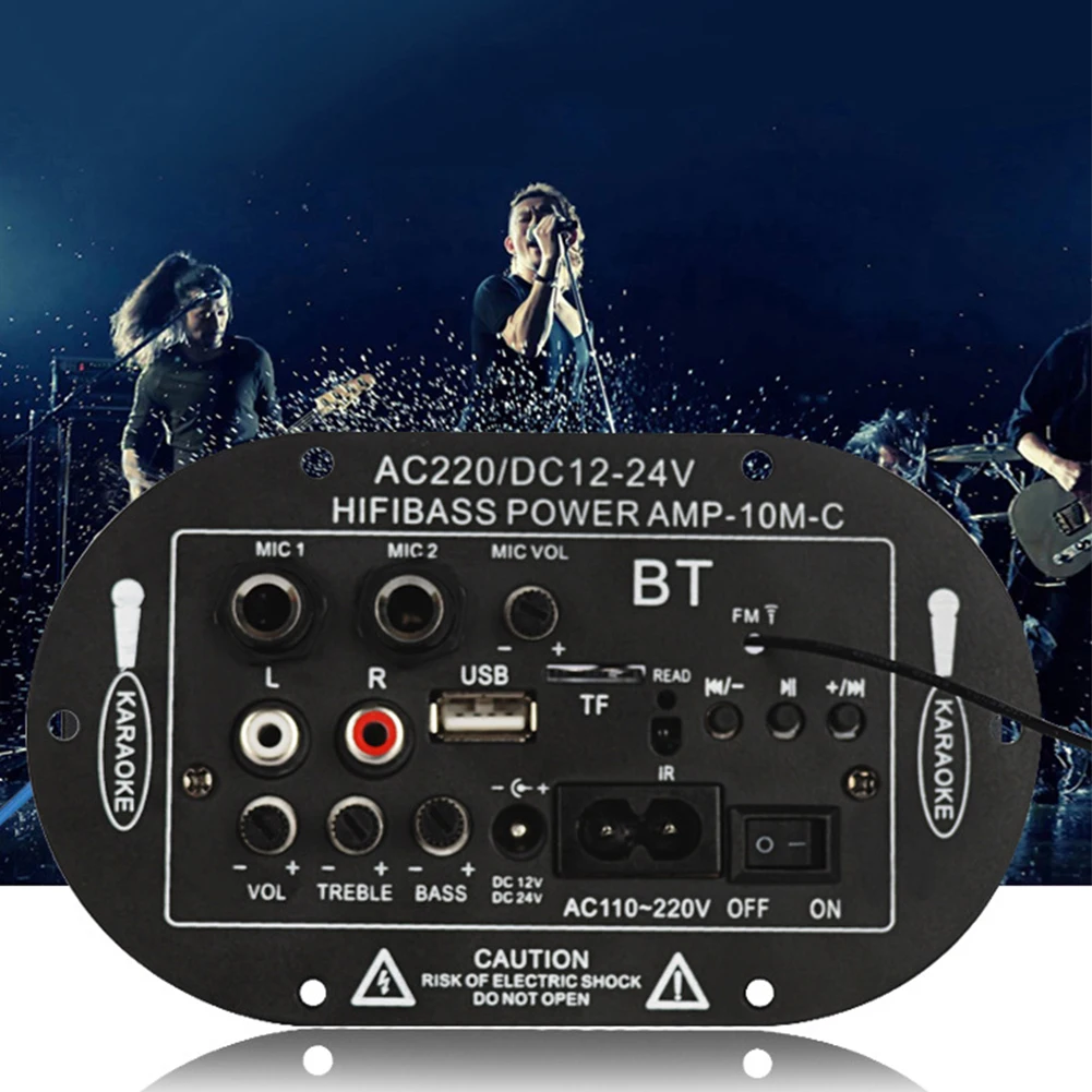 12V24V220V наушники с дистанционным управлением микрофоном музыкальный плеер звук моно панель канального усилителя Bluetooth цифровой USB динамик модуль автомобиля аудио