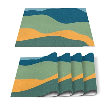 

Abstract Gradient ColorTable Mats for Dining Table Kitchen Table Non Slip Coaster Kitchen Accessories Modern Home Decor