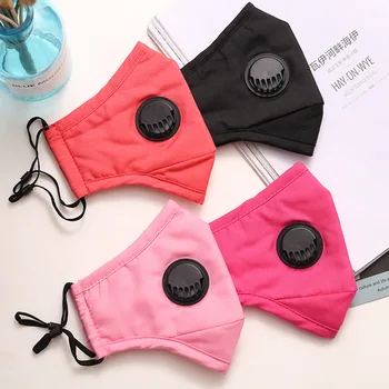 

Fashion Unisex Cotton PM2.5 Breath Valve Mouth Mask Activated Carbon Filter Face Mask Reusable Cotton Face Masks Mouth-muffle