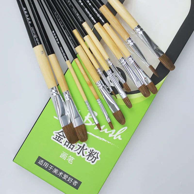 

Hero Watercolor Paint Brush Pen Set 6pcs Strong Water Absorption Soft Exam Brush For Learning Diy Oil Acrylic Painting Supplies