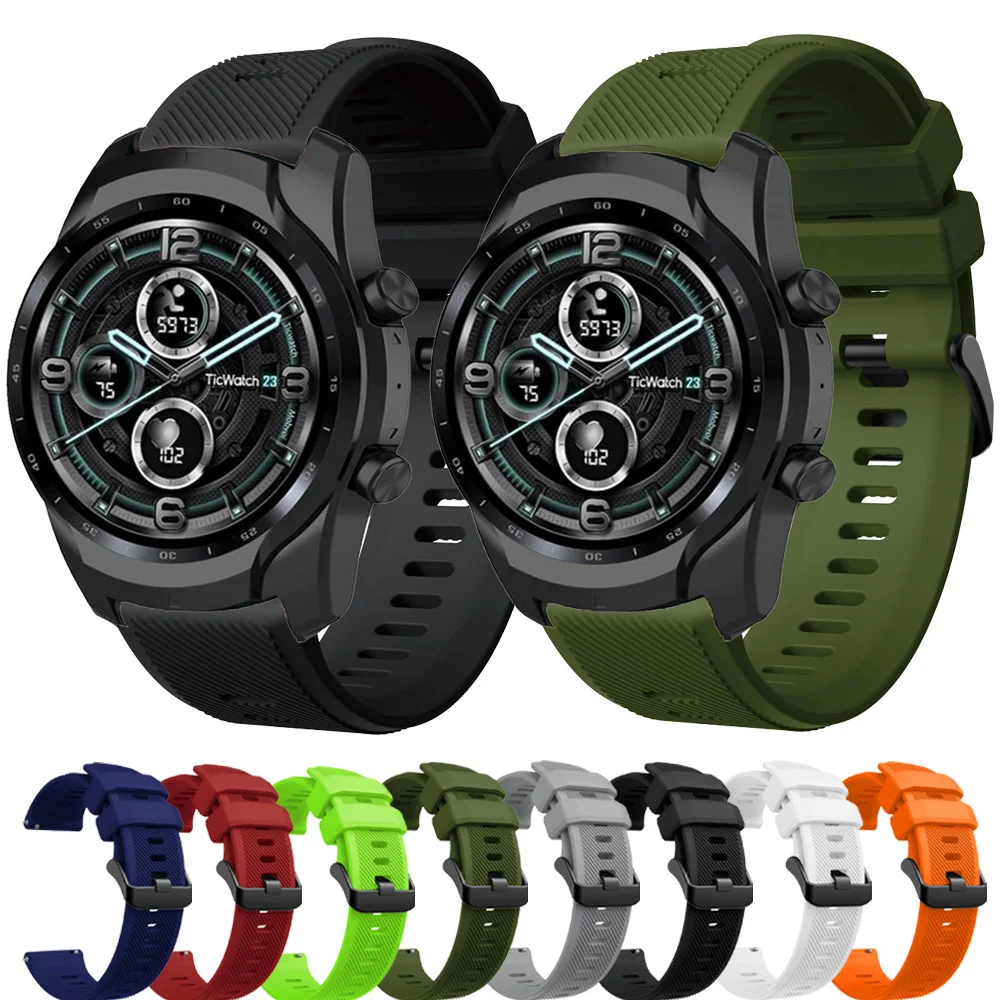 Ремешок для TicWatch Pro 3 GPS сменный быстросъемный силиконовый браслет наручных часов