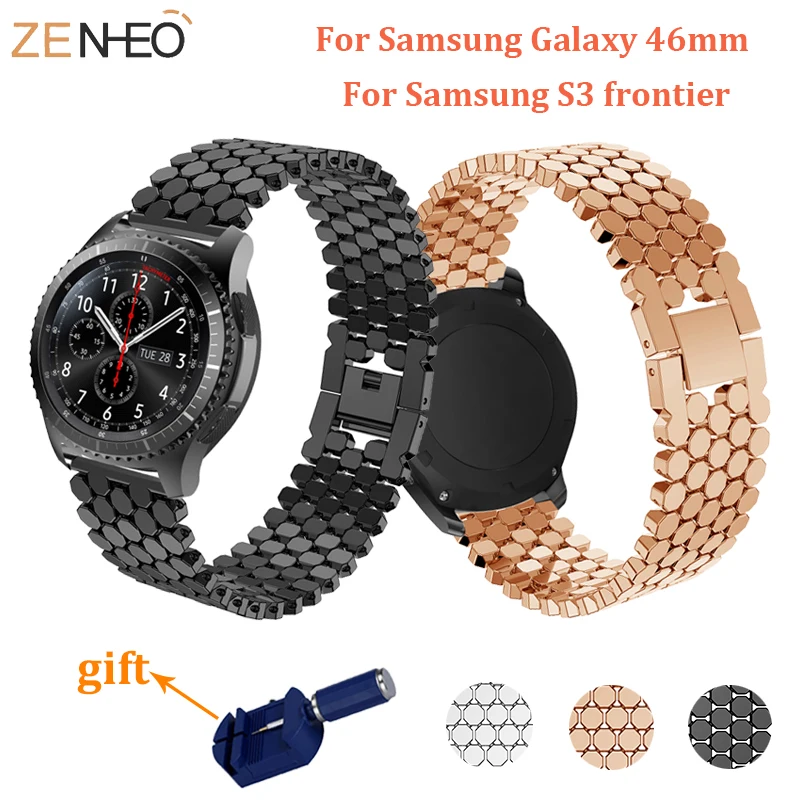 Ремешок для часов Samsung Galaxy металлический ремешок 46 мм Gear S3 Frontier сменный Huawei 22