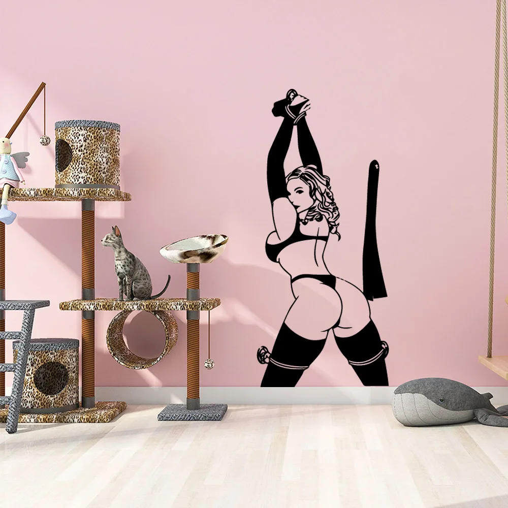 Сексуальная леди женщина декоративные настенные стикеры домашний декор для гостиной спальни съемные настенные художественные украшения