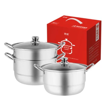 

Multi-function Steamer Stainless Steel Steam Pot Cookware Home Kitchen Cooking Steamers Boiler Tools Induction Cooker Steamer