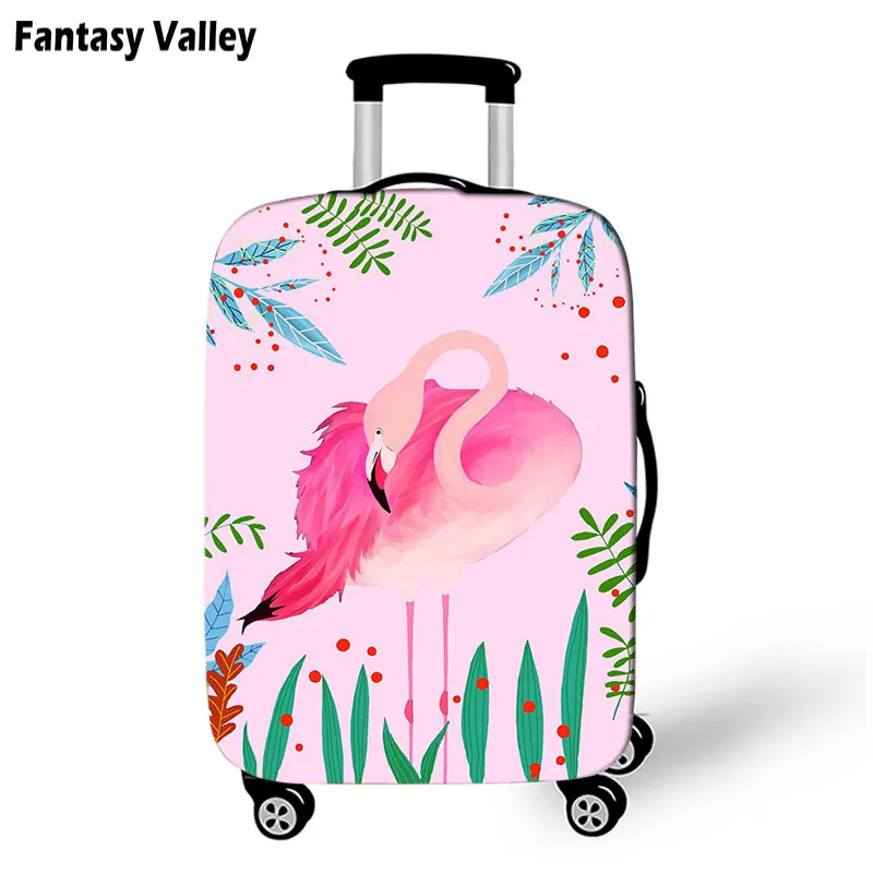 Защитный чехол для чемодана с розовым фламинго девочек эластичный дорожной