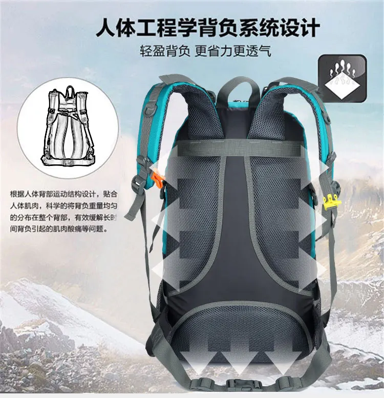 40L/50L/60L открытый рюкзак походная сумка водонепроницаемый альпинистский походный Рюкзак Molle спортивная сумка альпинистский рюкзак