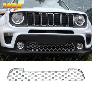 

BAWA Car Front Bumper Grille Mesh Insect Net Decoration Cover Accessories for Jeep Renegade 2019+