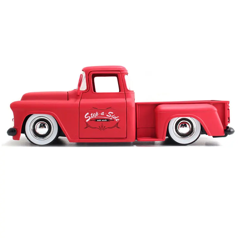 JADA 1/24 масштаб автомобиля Модель игрушки просто грузовики 1955 Chevy Stepside пикап литой металлический автомобиль модель игрушки для подарка, детей, коллекция