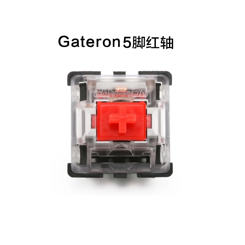 Механическая клавиатура Gateron switch 5 контактов прозрачный чехол синие красные
