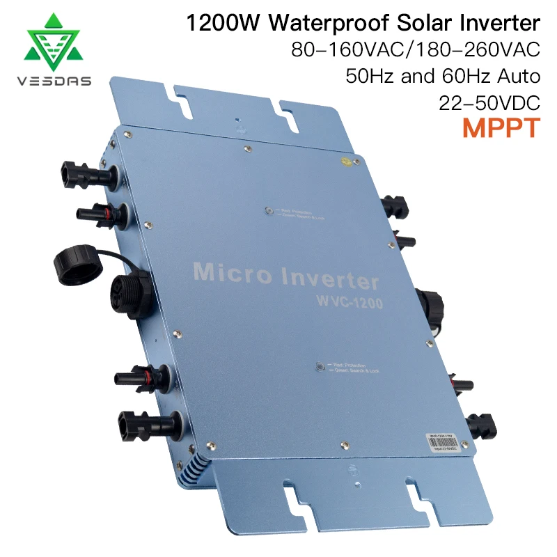 1200 Вт Водонепроницаемый IP65 Солнечная Сетка галстук микро инвертор WVC1200 микроинвертор инверсор для на сетке солнечной системы питания дома