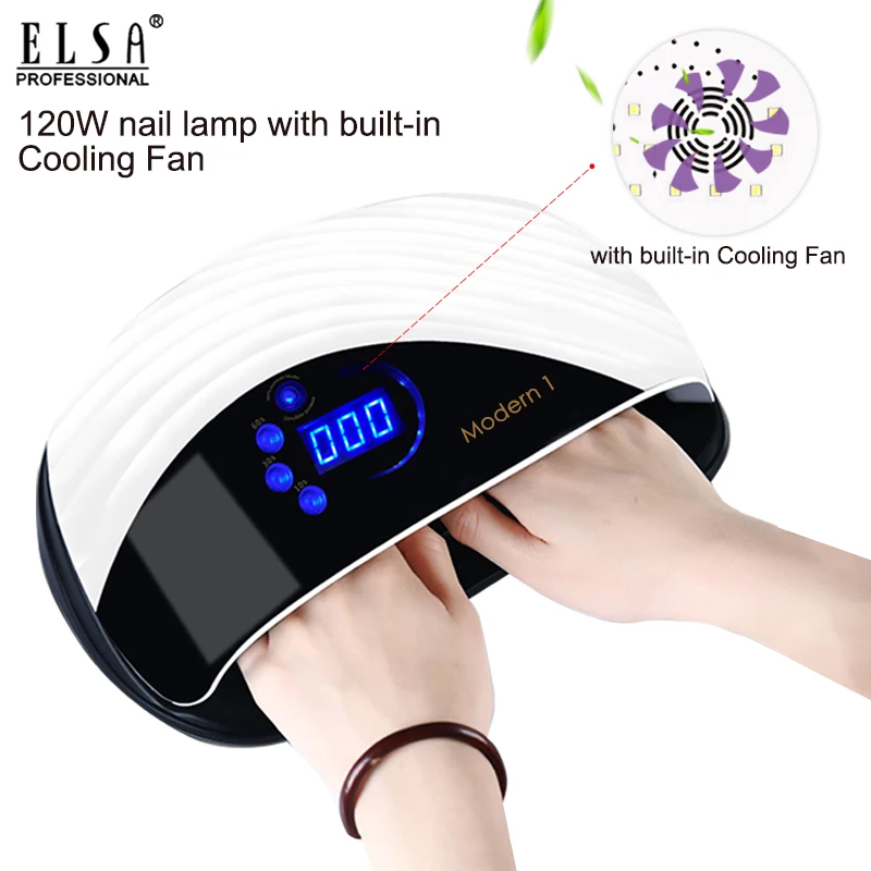 

120W Built-in Cooling Fan Nail Dryer 10s Quick Dry Fast Curing Gel Light Professional UV Led Nail Lamp Suit For All Kinds of Gel