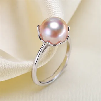 

Adjustable Ring Jewelry Parts Fittings Silver Accessories Ring Settings Findings Set Base Component Pearl Ring Women Nice Gift