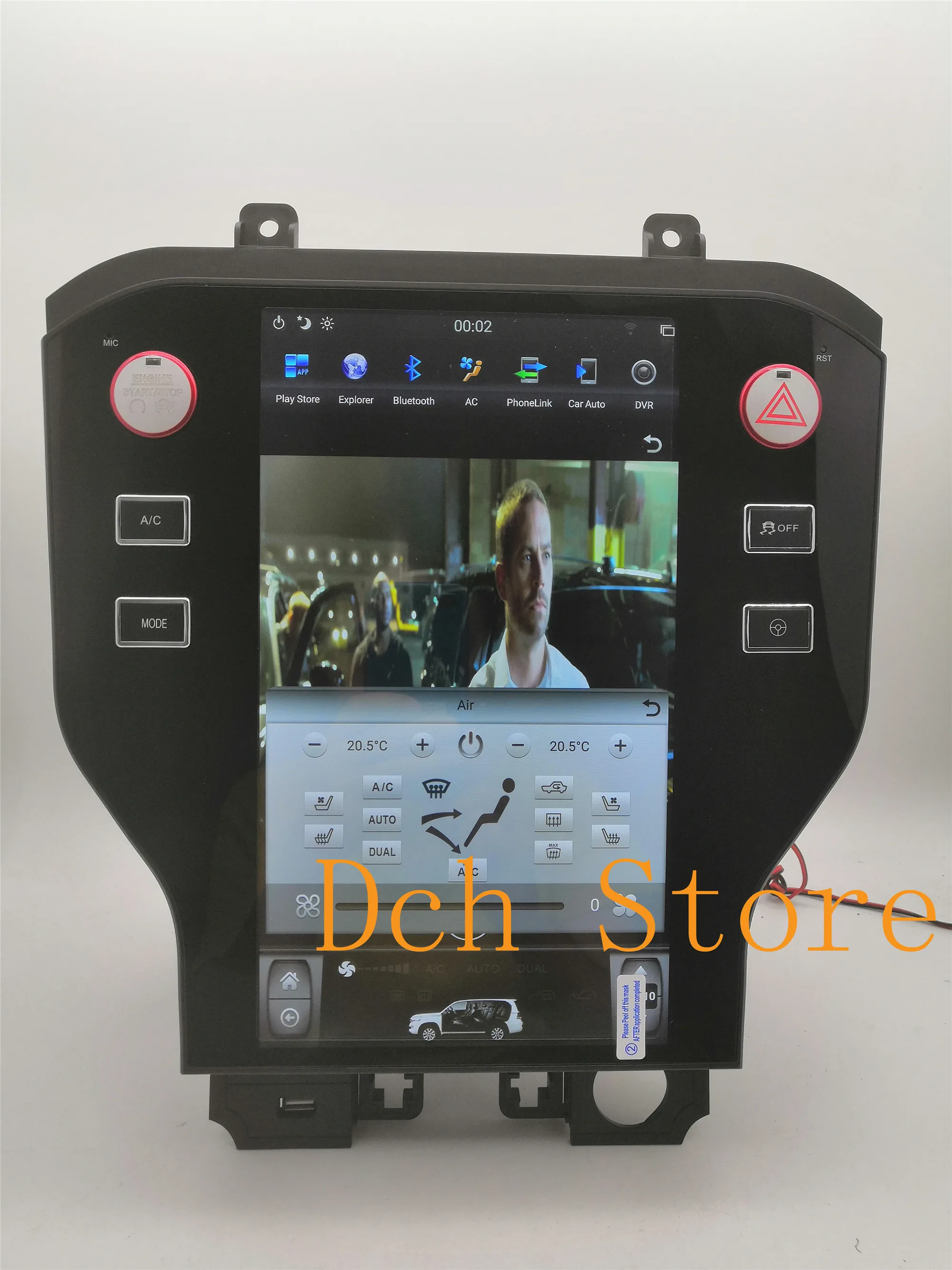 Автомобильный DVD плеер с вертикальным экраном 12 1 дюйма в стиле Tesla Android 9 0 PX6 для Ford