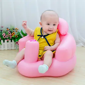 

Multifunctional Baby Children Inflatable Bathroom Sofa Plastic Inflatable Seat Learn Dinner Chair Portable Bath Stool For Babies