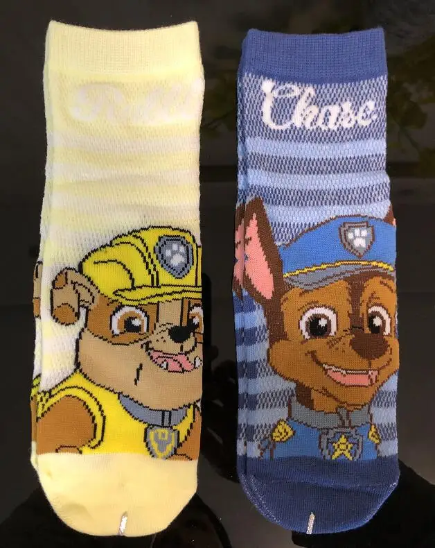 Genuine Paw Patrol 1pair 14cm Kids Children sock with chase marshall skye rubble 4 colors children toy Birthday gift figure toy