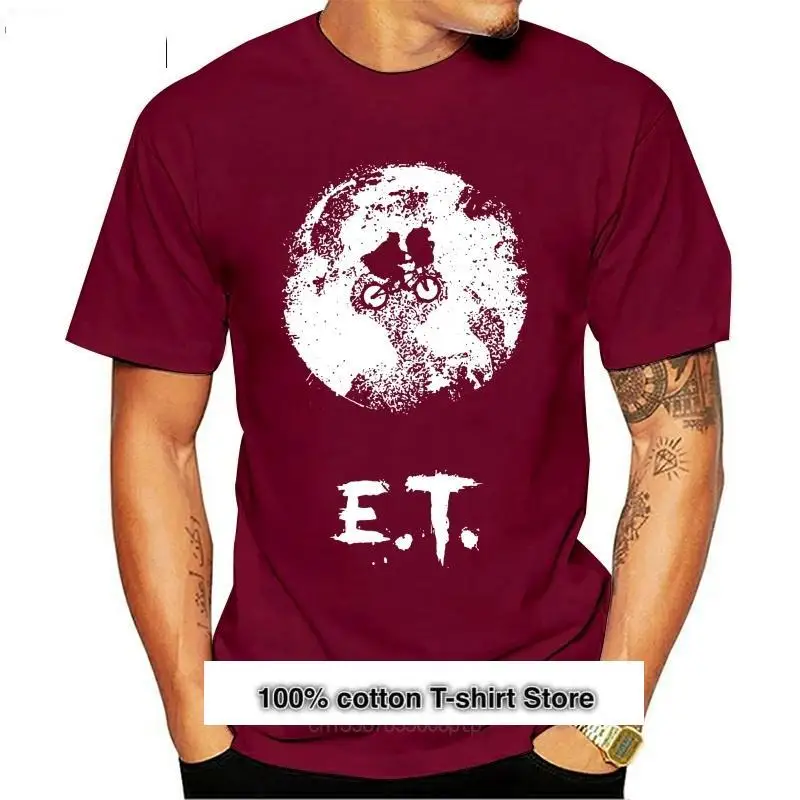 E.T. Camiseta de Design Retro desgastada ET Alien 80's Movie BMX Biker Moon | Мужская одежда