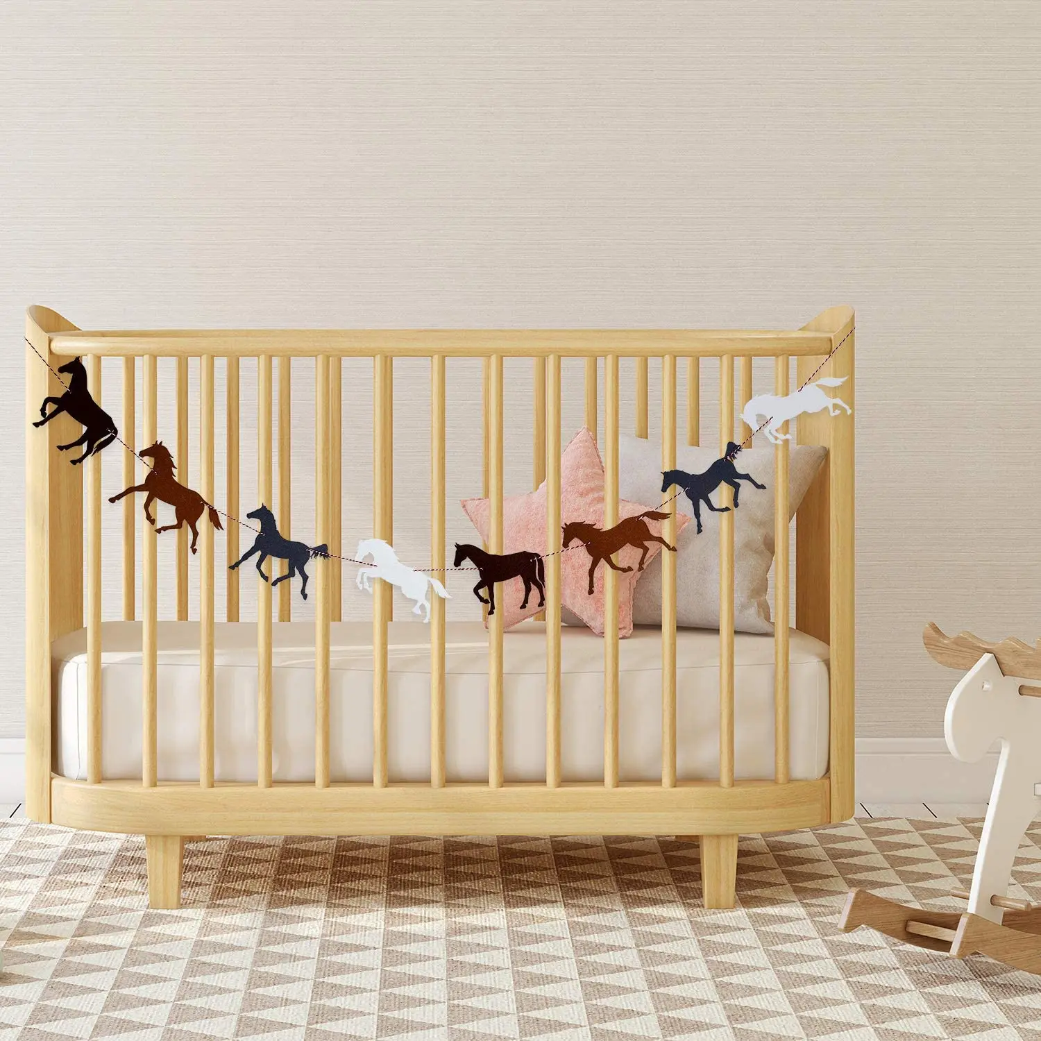 Horse Garland Banner Kentucky Derby Horse Racing Streamer Horse Party Garland for Horse Racing Birthday Wedding Party Decoration