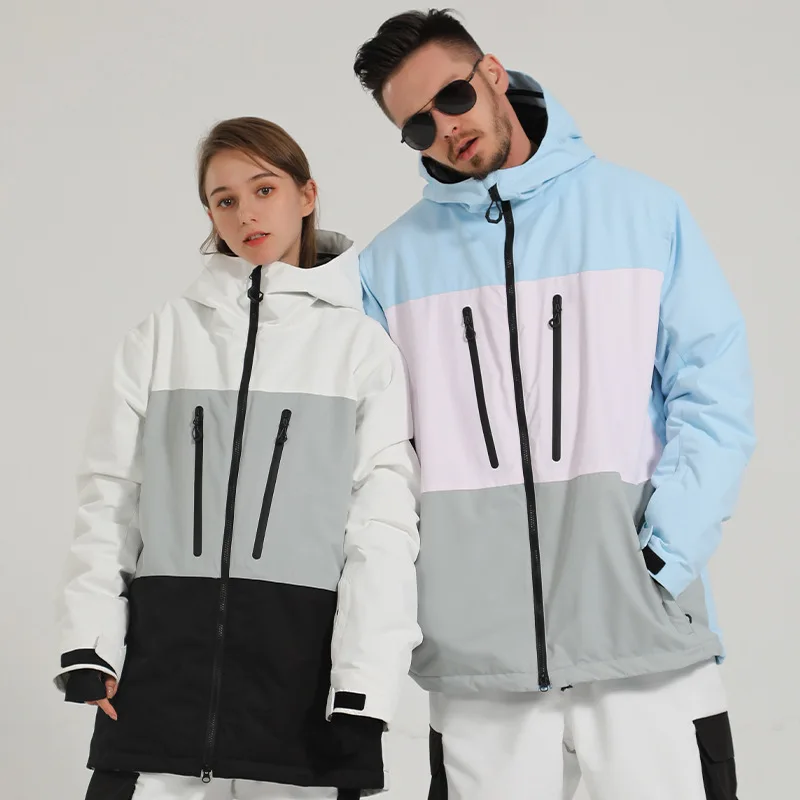

Men Women Ski Jackets Winter Outdoor Windproof Waterproof Warm Snowboarding Jacket Male Female Breathable Patchwork Skiing Tops