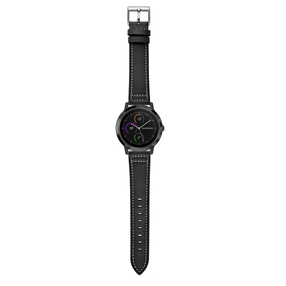 UEBN 20 мм кожаный ремешок для Garmin Vivoactive 3 HR Venu/Garmin Move/Forerunner 245 645 музыкальные Ремешки для наручных часов