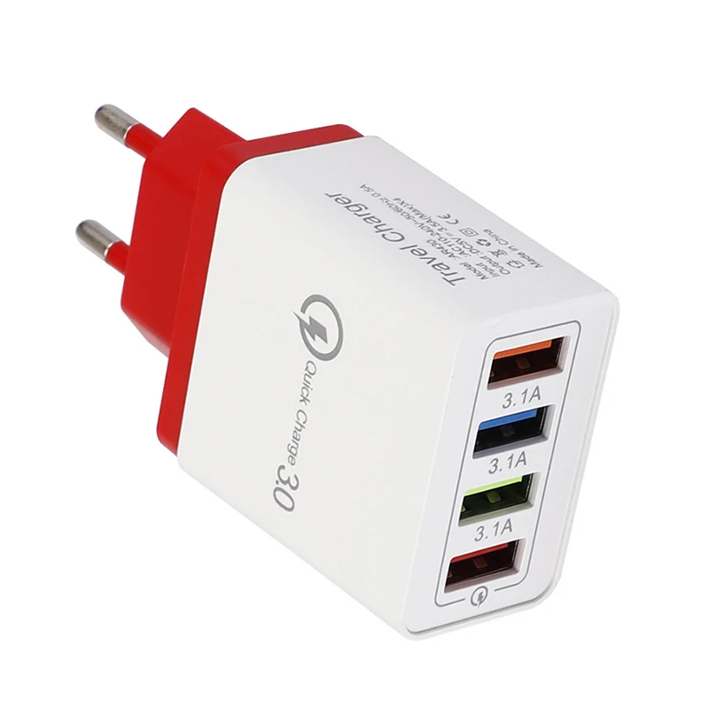 2019 Горячие QC 3 0 Быстрая зарядка настенное зарядное устройство 4 порта usb хаб