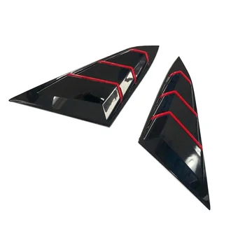 

2pcs Car Side Air Vent Window Louver Cover Gloss Black For Honda Civic 2016-2020 Auto Side Air Vent Cover Accessories