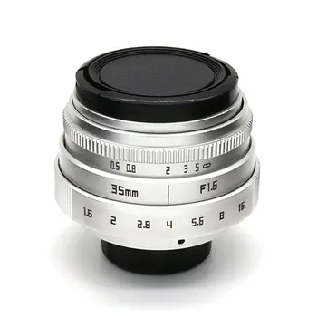 

Mini 35mm F1.6 APS-C Television TV Lens/CCTV Lens For 16mm C Mount Camera Mirrorless Camera Lens Clear image