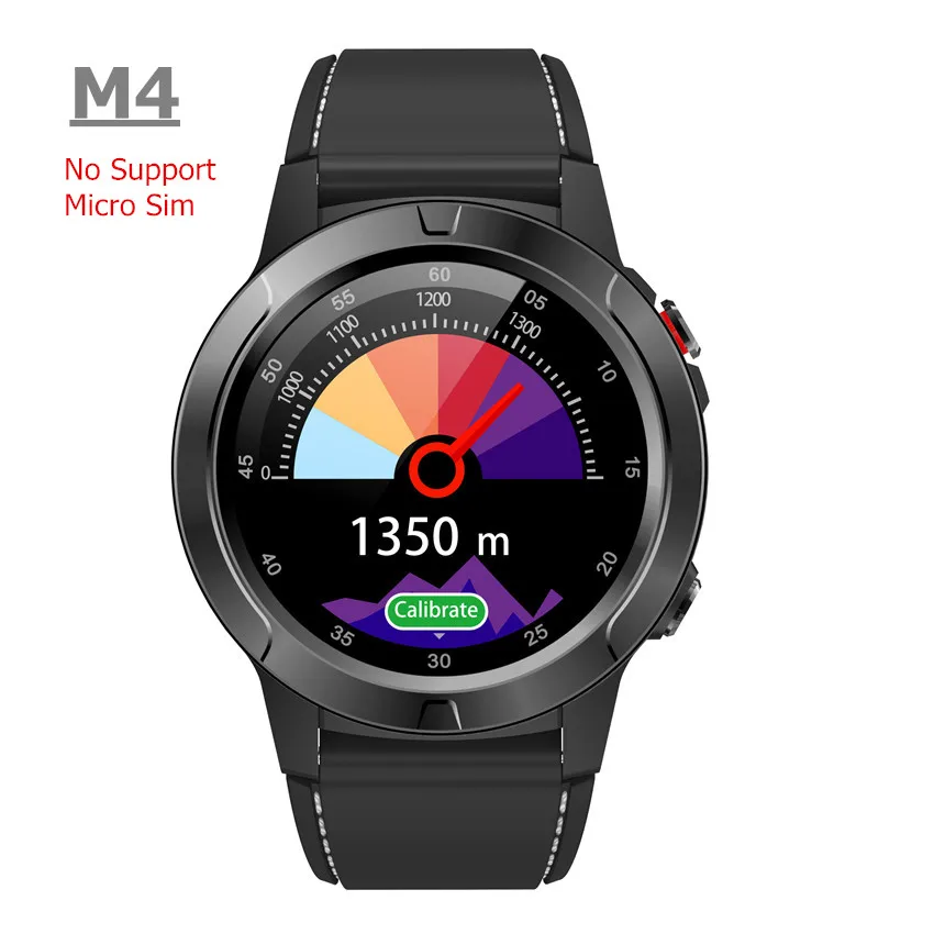 ASKMEER M4 Смарт-часы Поддержка SIM и Bluetooth телефонные звонки, GPS Smartwatch телефон для мужчин и женщин IP65 водонепроницаемый монитор сердечного ритма часы - Цвет: Black-M4