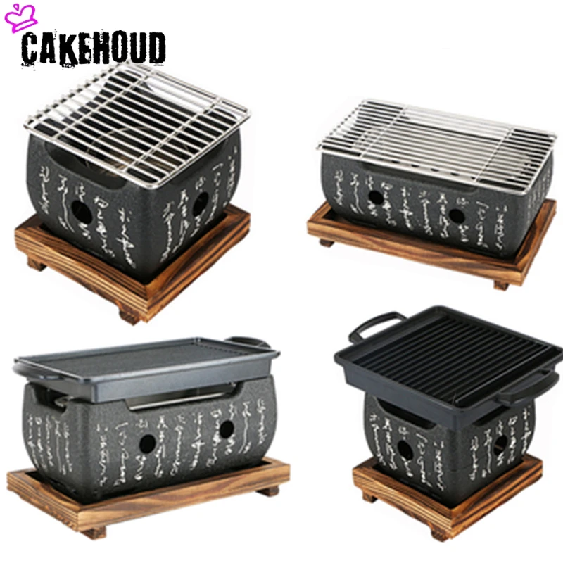 Japanese Household Mini Desktop Charcoal Grill Portable Outdoor Camping Special Food Carbon Oven Barbecue Tool Charcoal Grills