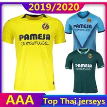 Футбольная Футболка, 19, 20, Villarreal, для дома, третий, желтый, синий, зеленый, Chukwueze Fornals Gerard Pedraza Bacca Ekambi, футбольная рубашка