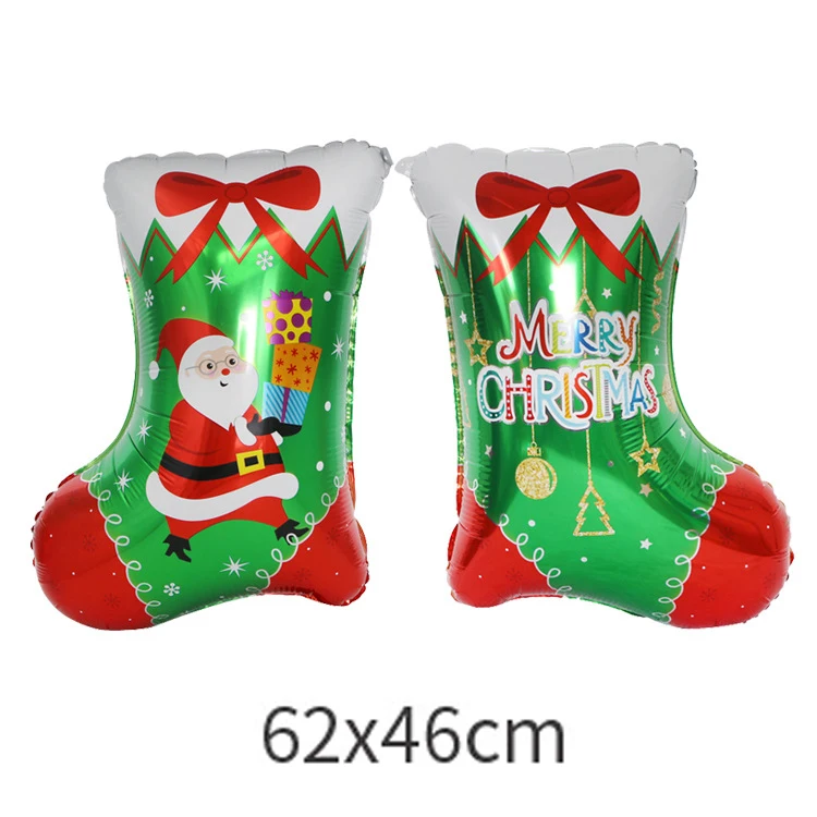 Рождественские шары для детской комнаты, украшения для дома, аксессуары для украшения рождественской елки, Детские латексные шары из фольги - Цвет: Christmas socks