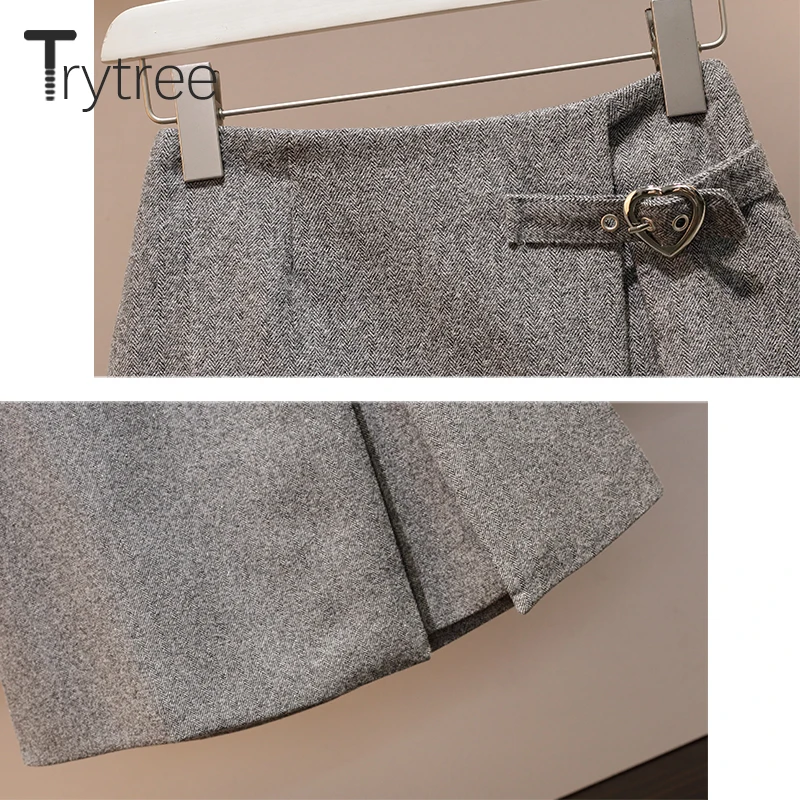 Trytree 2019 осенний зимний комплект из двух предметов Повседневный Свободный пуловер