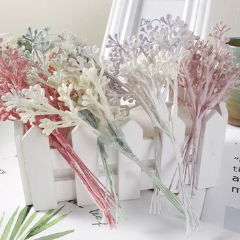 

6PCS/Lot Artificial Flower Bouquet Stamen Berry Fake Flowers for Home Party Decor DIY Wreath Needwork Craft Decoration Supplies