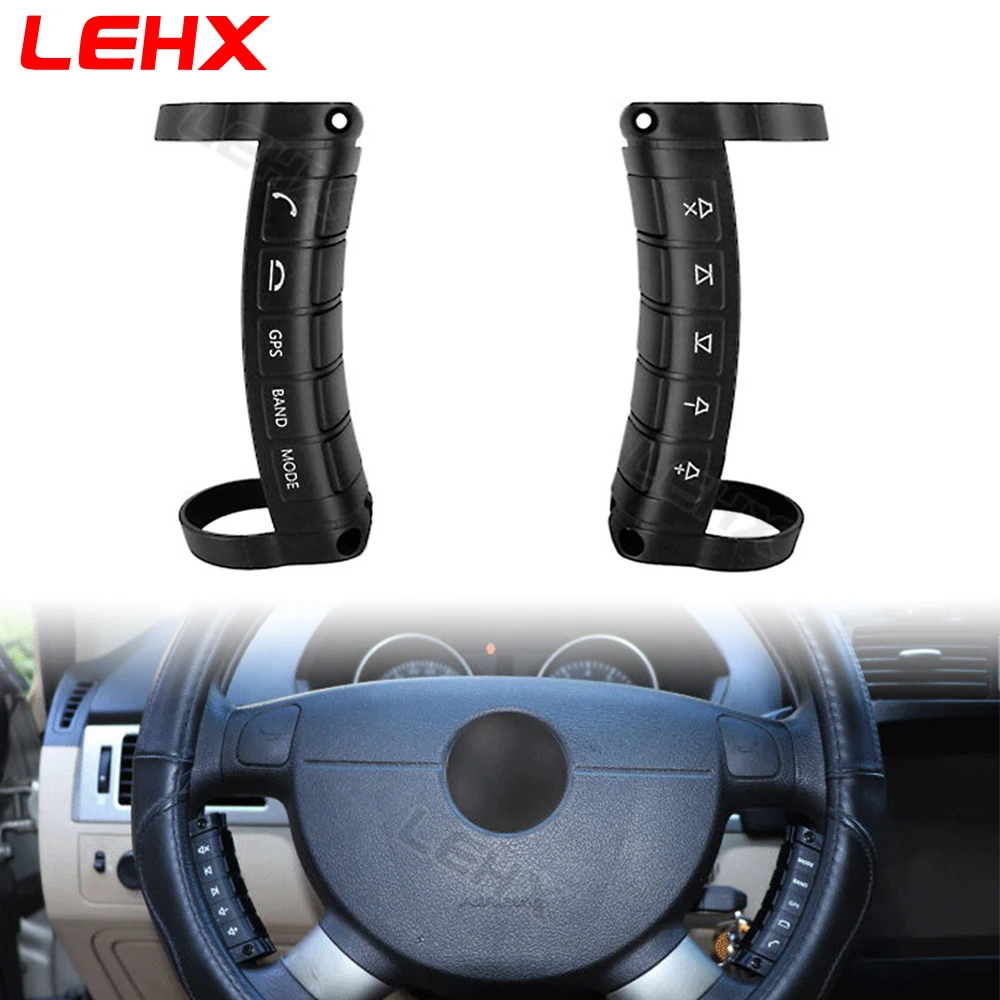 Lehx controle remoto sem fio volante do carro da motocicleta guiador botão de mídia para carro android 2nin rádio kit carro telefone