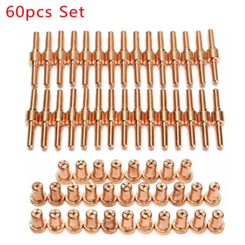

60Pcs Air Plasma Cutter Extended Long Electrode Tip Consumables For PT31 LG40 Wholesale
