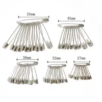 50Pcs Silver Safety Pins DIY Sewing Tools Accessory Stainless Steel Needles Large Safety Pin Small Brooch Apparel Accessories 1