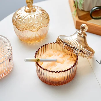 

Glass Ashtray Transparent with Lid Portable Ashtray Water Drop Model Modern Home Decoration Accessories for Boyfriend Gifts