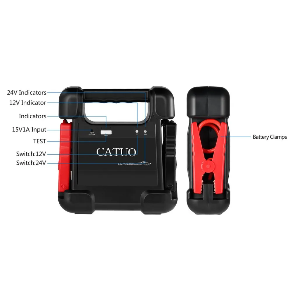 CATUO 12 V/24 V 28000mAh интеллектуальное пусковое устройство многофункциональное аварийное питание для 12V автомобиля 24V грузовиков экскаваторов