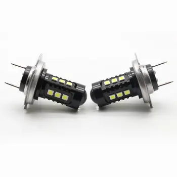 

HiMISS 2pcs H7 21W 15SMD 3030 LED Driving Fog Head Spot Light Headlight Refit Accessories for General Car