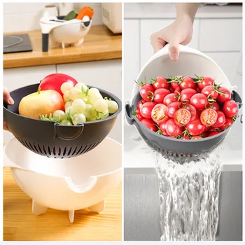 

Slicer Vegetable Slicer Potato Peeler Carrot Onion Grater with Strainer Kitchen 9 in 1 Multifunction Vegetable Drain Basket