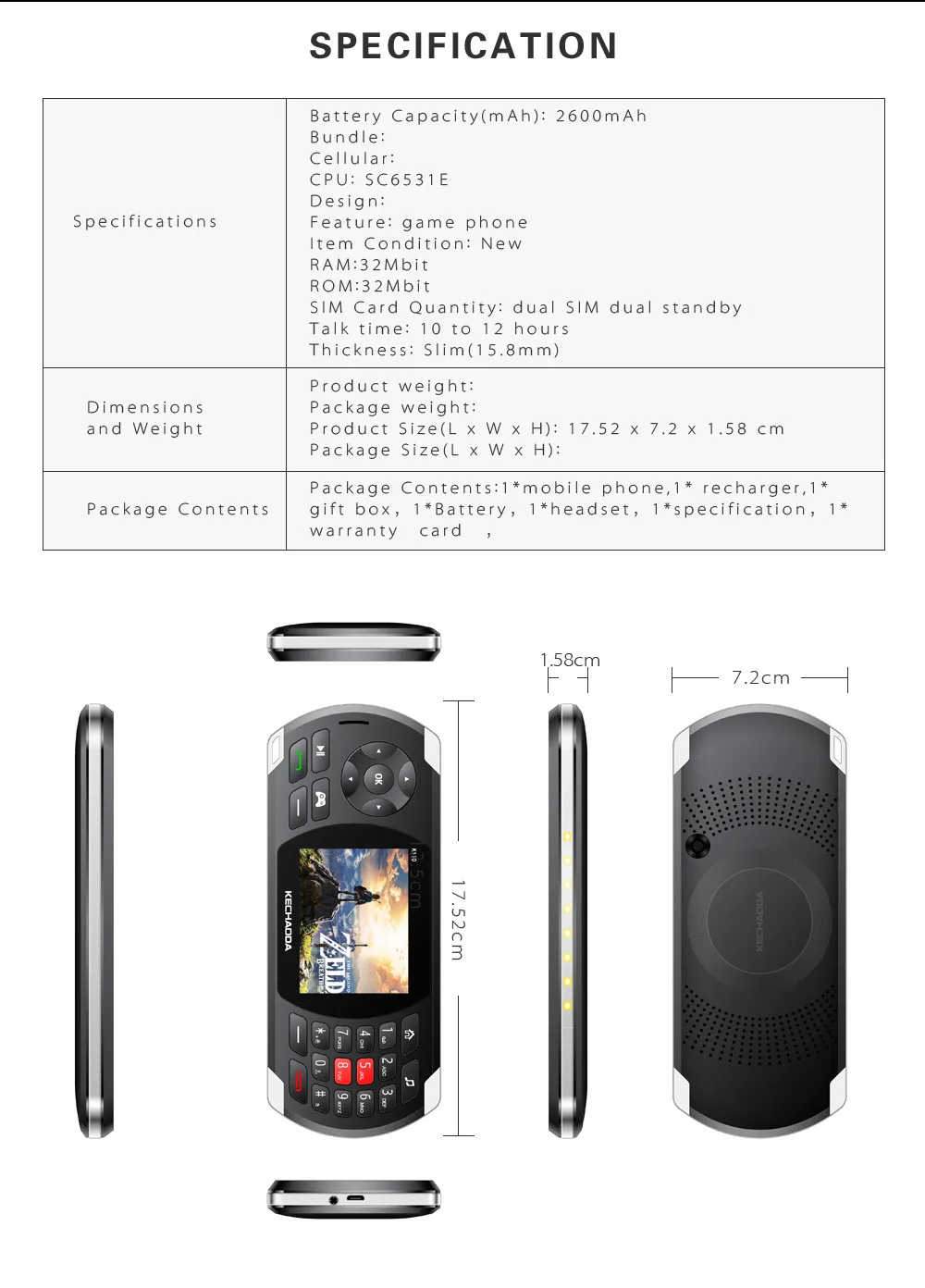 GUOPHONE K110 2 8 &quotSC6531E 32MB 2600mAh поддержка 32G игровой телефон 84 модели мобильных